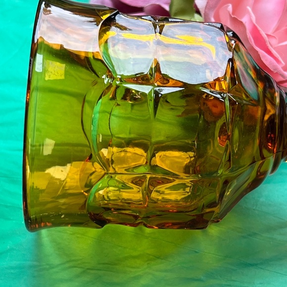 Indiana Tiara Amber Glass  Drinkware Goblet 3 1/2" x 7”Vng Great … - Picture 5 of 7